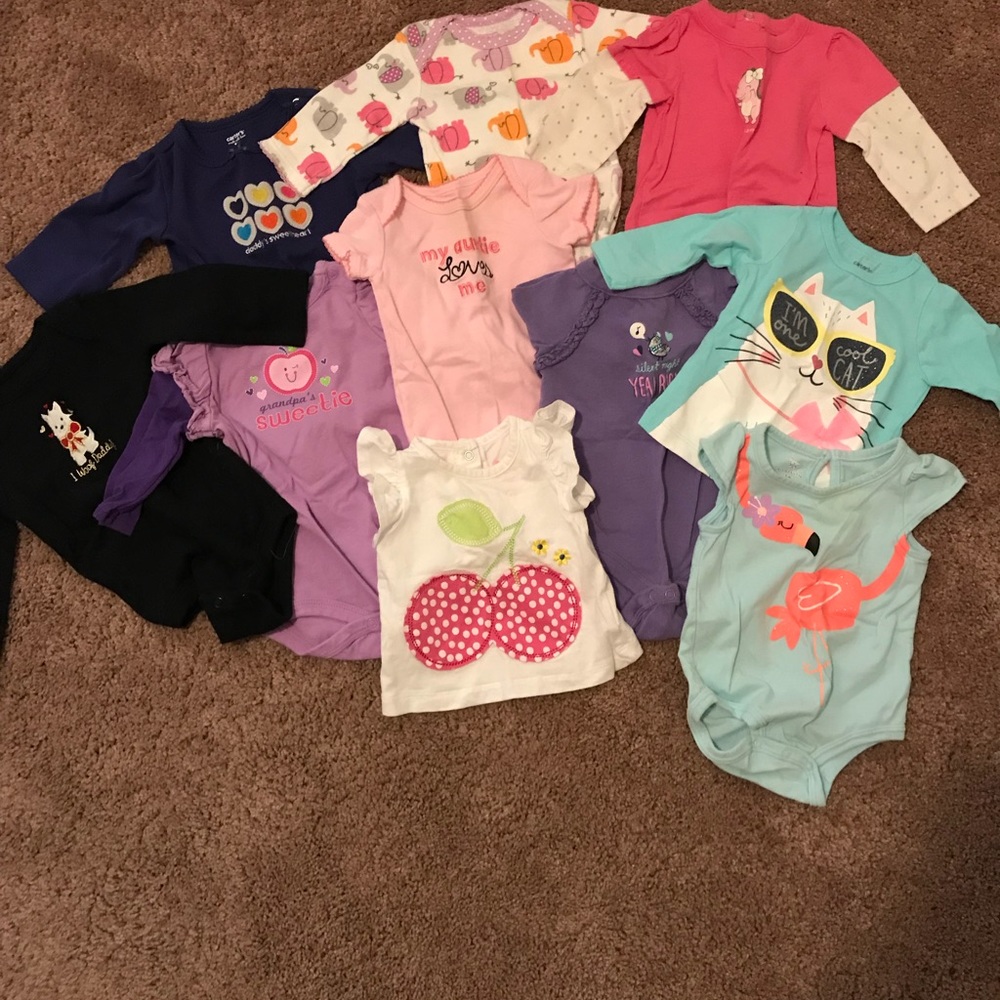 Size 0-3 Baby Girls clothing lot